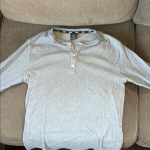 Gray Kids Henley Shirt